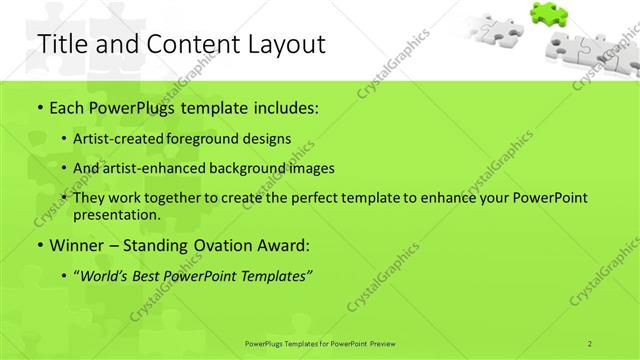 Title and Content presentation slide layout