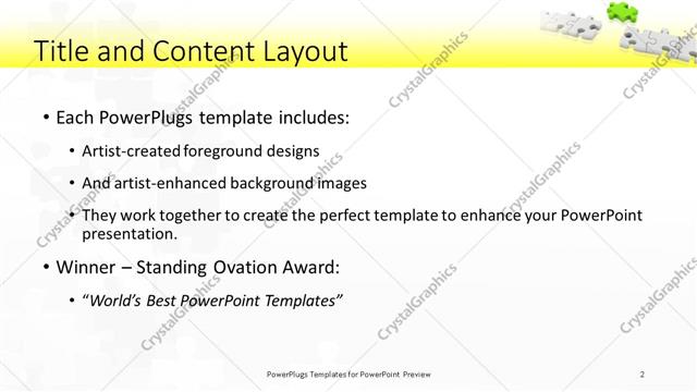 Title and Content presentation slide layout