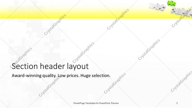 Section Header presentation slide layout