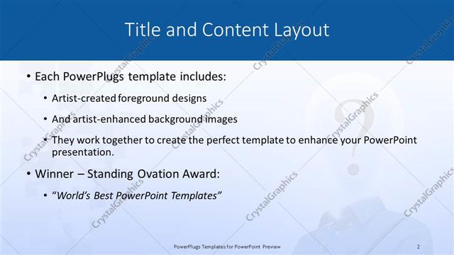Title and Content presentation slide layout