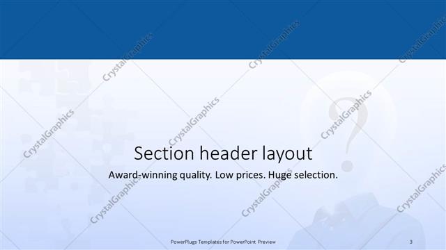 Section Header presentation slide layout