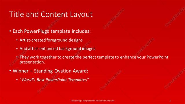 Title and Content presentation slide layout