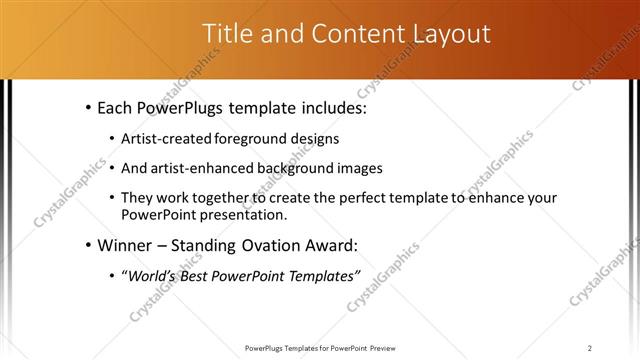 Title and Content presentation slide layout