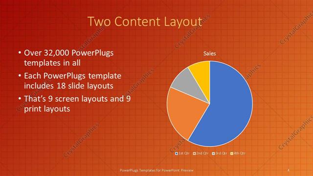 Two Content presentation slide layout