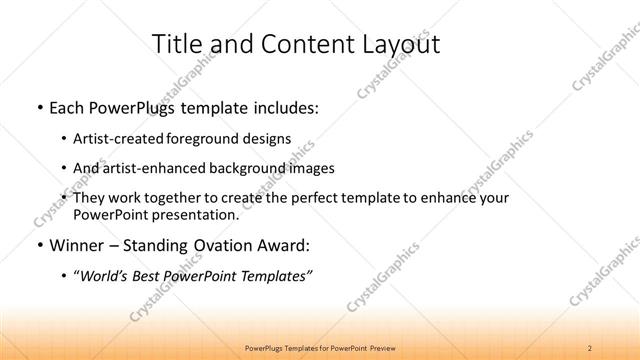 Title and Content presentation slide layout