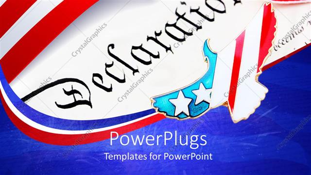  Presentation with declaration independence - The independence day depiction of USA
