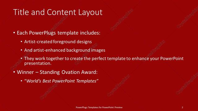 Title and Content presentation slide layout