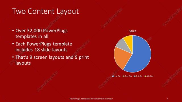 Two Content presentation slide layout