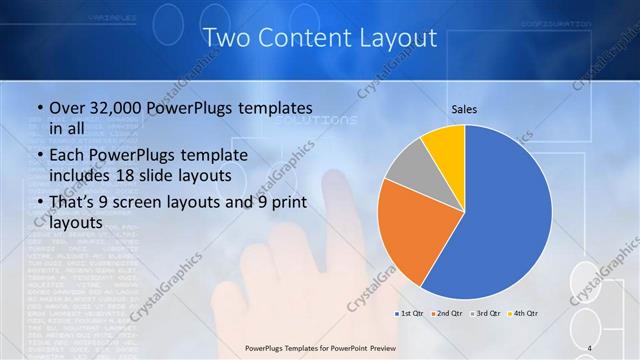 Two Content presentation slide layout