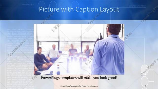 Picture with Caption presentation slide layout