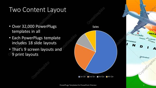 Two Content presentation slide layout