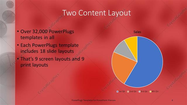 Two Content presentation slide layout