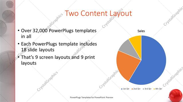 Two Content presentation slide layout