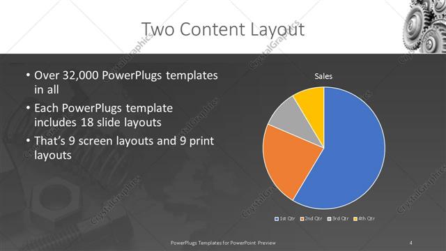 Two Content presentation slide layout