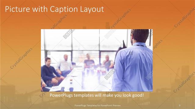 Picture with Caption presentation slide layout
