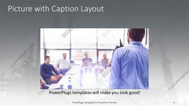 Picture with Caption presentation slide layout
