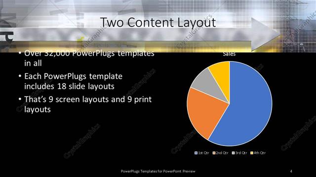 Two Content presentation slide layout
