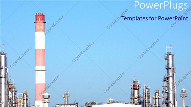  Presentation with industry - Industrial plant with sky blue background