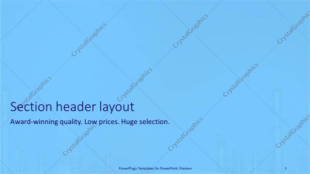 Section Header presentation slide layout