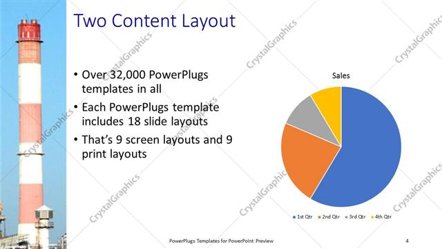 Two Content presentation slide layout