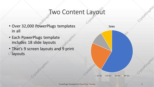 Two Content presentation slide layout