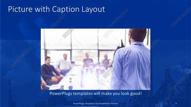 Picture with Caption presentation slide layout