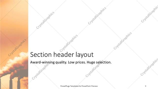 Section Header presentation slide layout