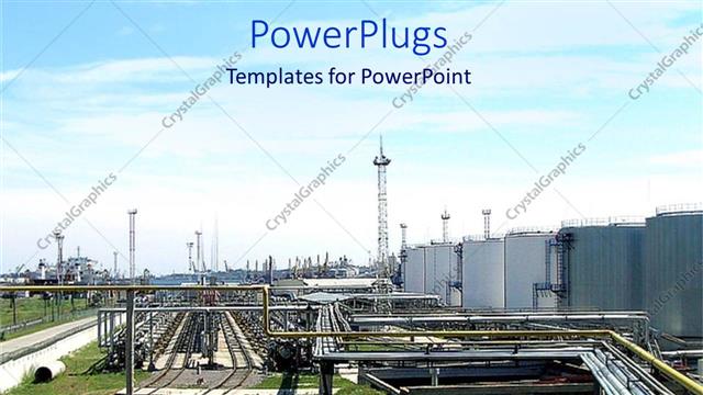  Presentation with industry - An industry in the picture with clouds in the background