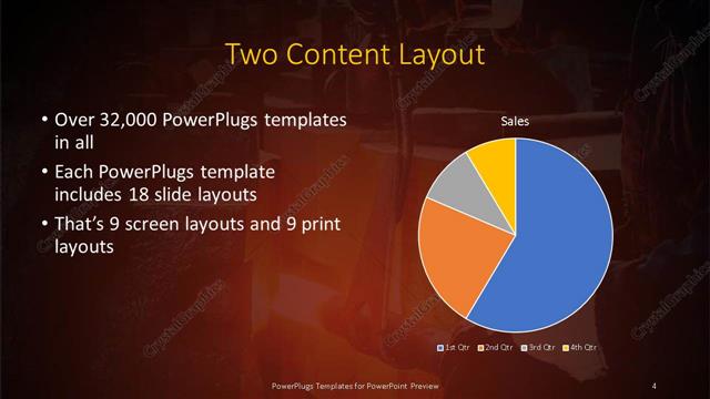 Two Content presentation slide layout