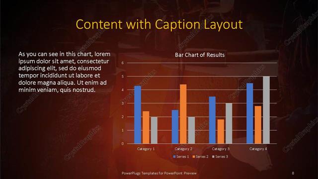 Content with Caption presentation slide layout
