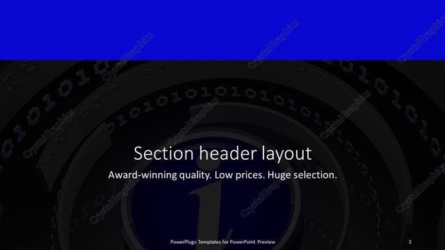 Section Header presentation slide layout