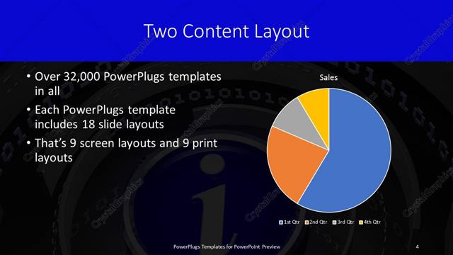 Two Content presentation slide layout
