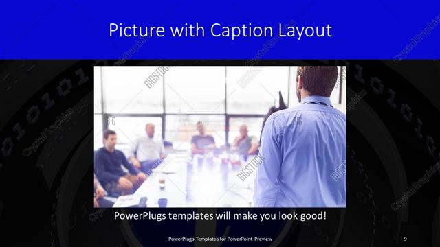 Picture with Caption presentation slide layout