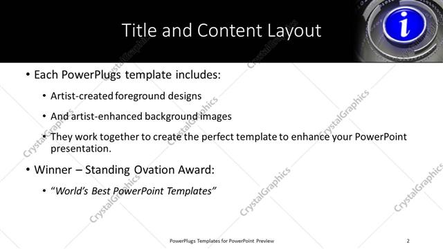 Title and Content presentation slide layout