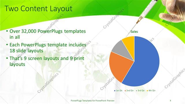 Two Content presentation slide layout