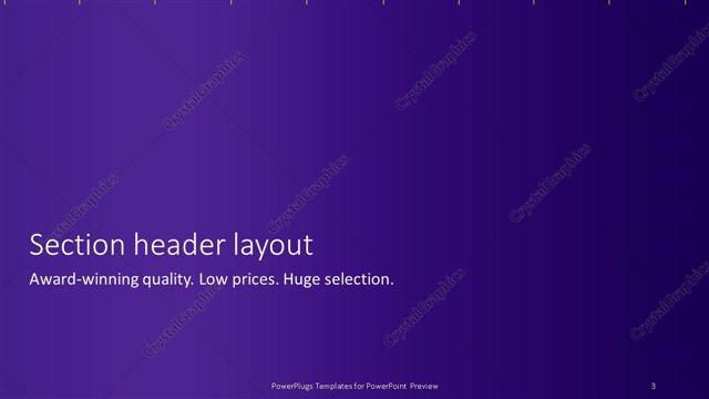 Section Header presentation slide layout