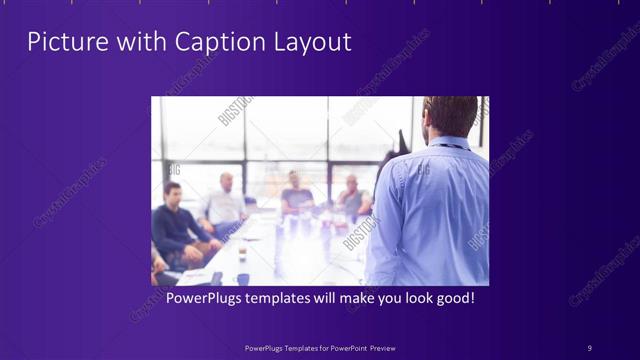 Picture with Caption presentation slide layout