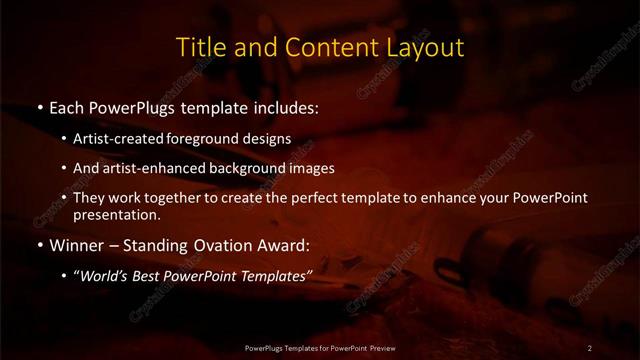 Title and Content presentation slide layout