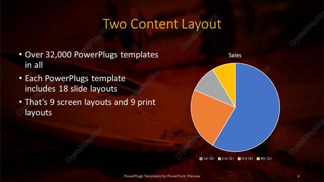 Two Content presentation slide layout