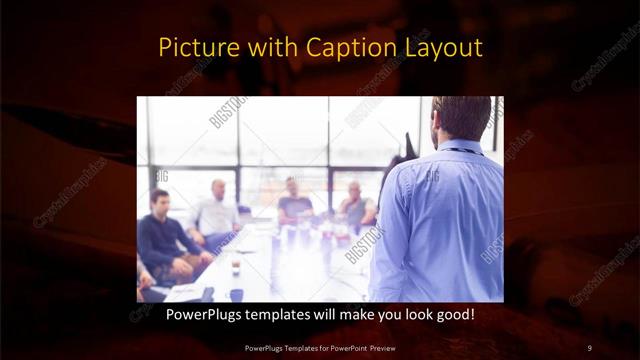 Picture with Caption presentation slide layout