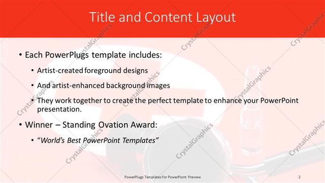 Title and Content presentation slide layout