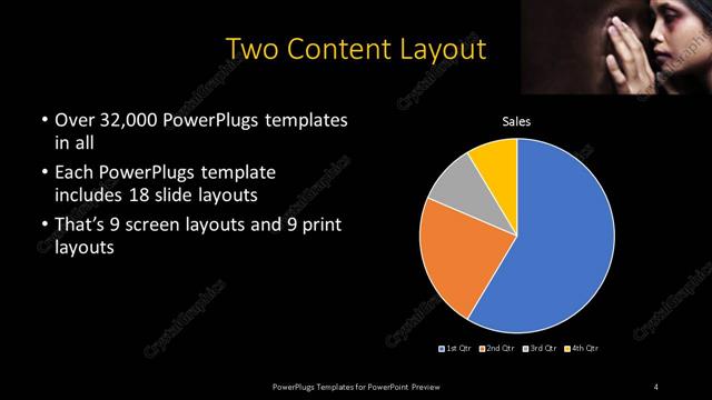 Two Content presentation slide layout