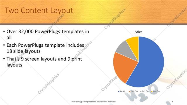 Two Content presentation slide layout