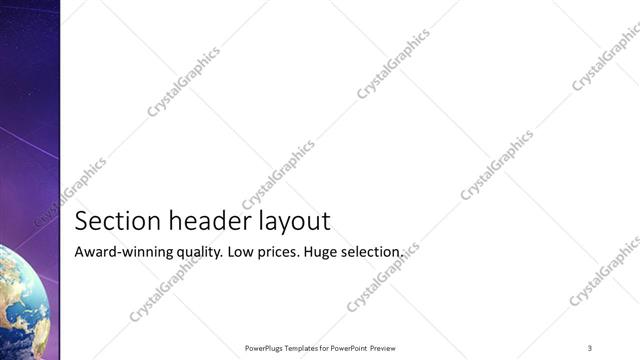 Section Header presentation slide layout