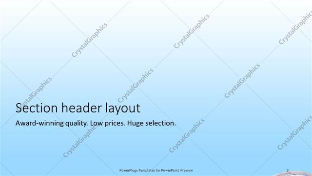 Section Header presentation slide layout