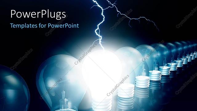  Presentation with inspiration - Innovation of concept with sudden inspiration using series of bulbs with lighting