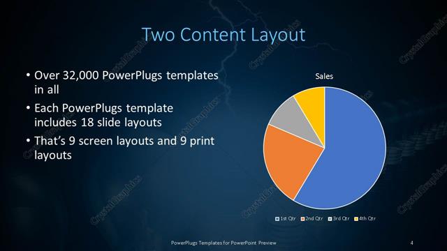 Two Content presentation slide layout