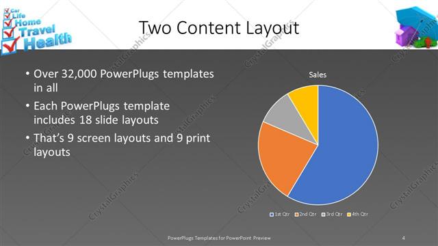 Two Content presentation slide layout