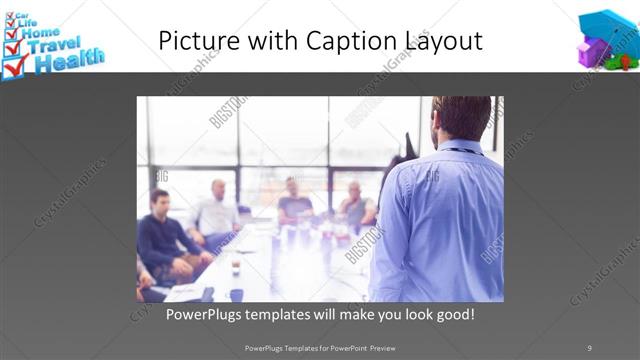 Picture with Caption presentation slide layout