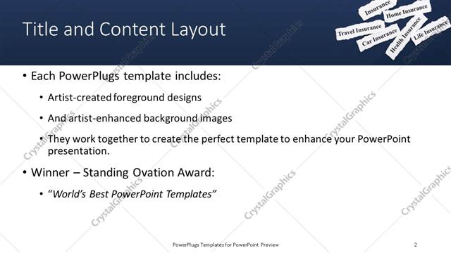 Title and Content presentation slide layout